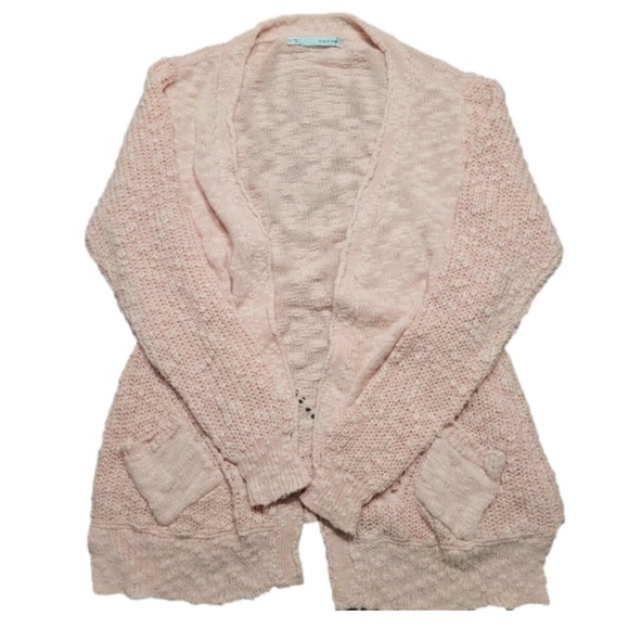 Maurices Soft Pink Textured Yarn Cardigan Cotton - Picture 5 of 5